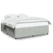 Letto matrimoniale | Letto per adulti | Giroletto senza Materasso Grigio Chiaro 180x200 cm Velluto