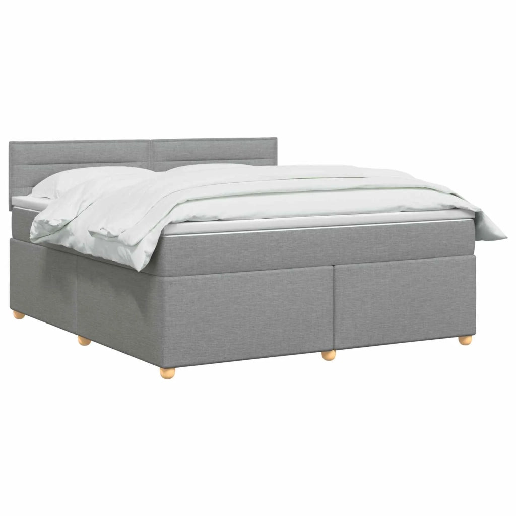 Letto box spring con materasso Grigio Chiaro 140 x 200 cm 3450965