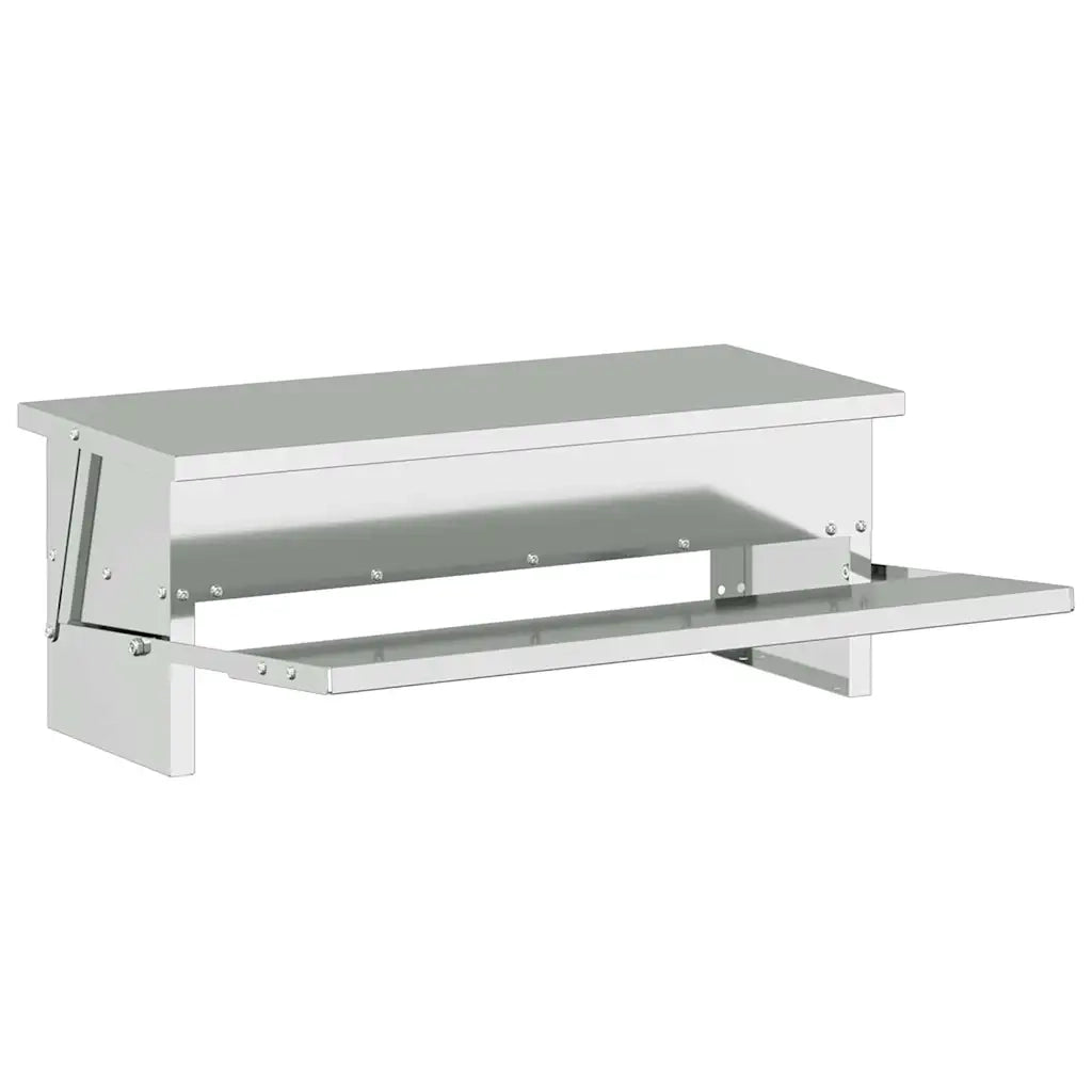 Mangiatore a Pedale per Pollo Argento 48,5 x 39,5 x 19 cm CFW2244799