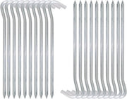 Pegni per tenda da 18 cm 6 bordi - 20 pezzi - Ganci per tenda - Pegni in alluminio - Pegni per pavimento duro - Accessori di campeggio - Attrezzatura da tenda esterna facile da ritirare