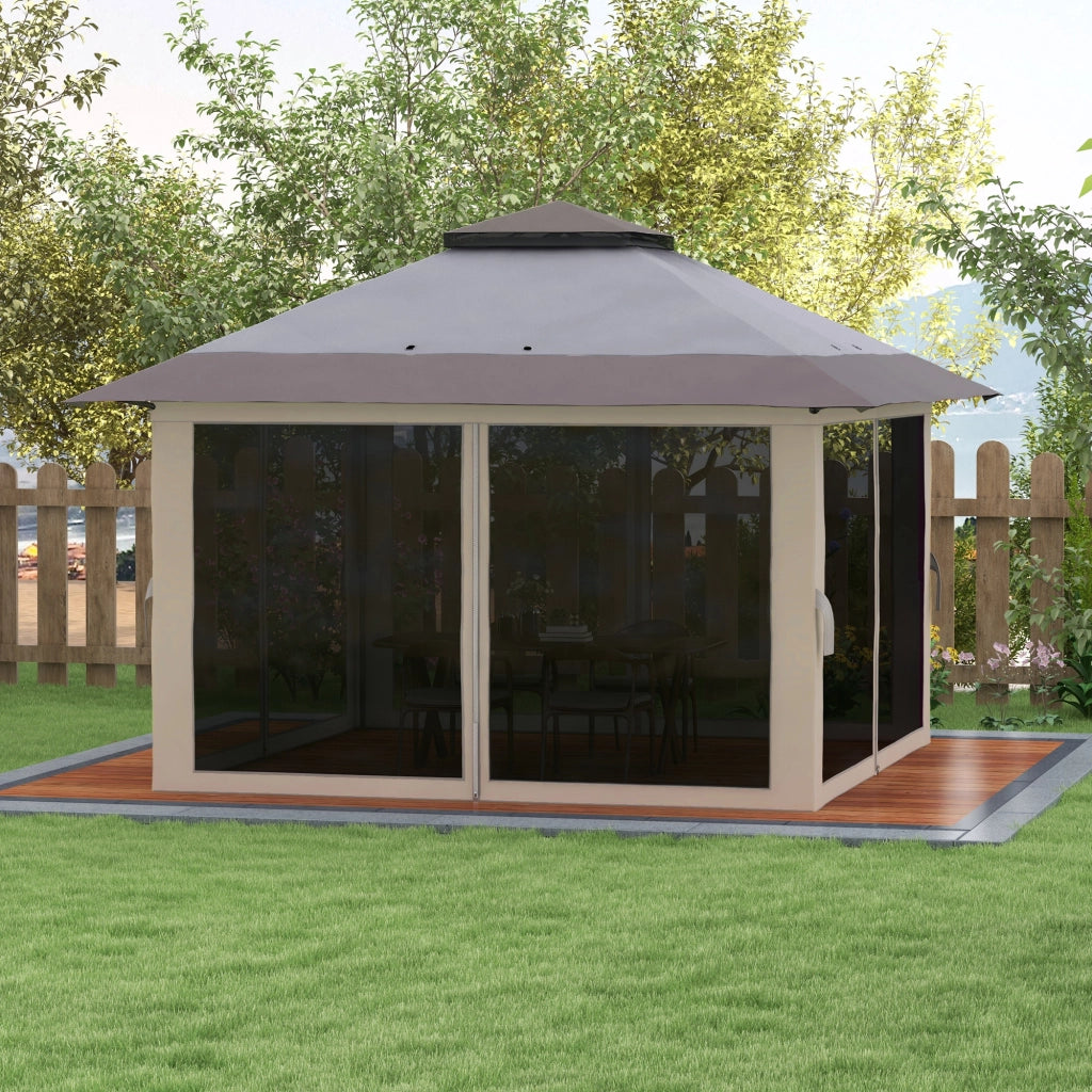 Carpa Pieghevole Pop-up 4x4x2.8 m ¨C Zephmum ¨C Grigio Chiaro
