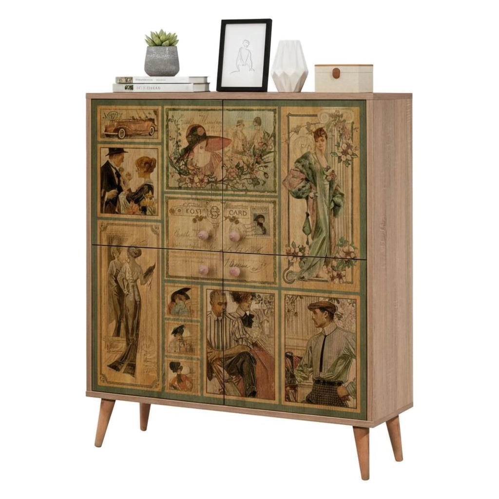 Madia Agyemang, Credenza 3 Ripiani, 95x36x111h cm Marrone Quercia