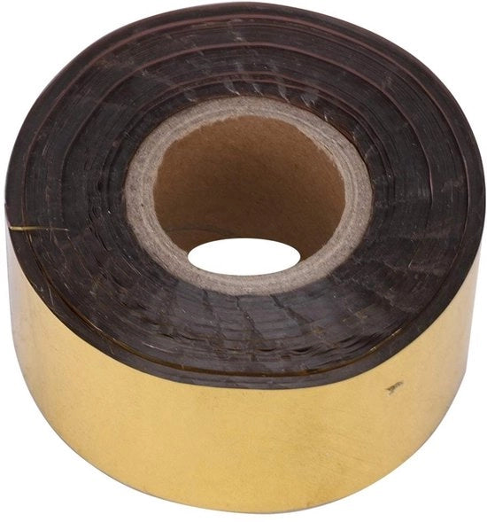 Folie di Carta in Oro 3 cm x 120 m - Film per Trasferimento di Calore - Foglio per Stampa Calda - Carta di Confezione - Scrapbooking - Alta Qualità - Foglio per Stampa