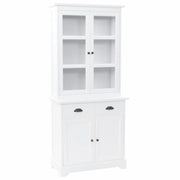 Buffet credenza mobiletto consolle mobile contenitore vetrina con 4 ante MDF e legno di pino 180 cm 4402167