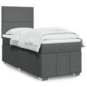 Giroletto a Molle con Materasso Grigio Scuro 100x200 cm Tessuto 3291573
