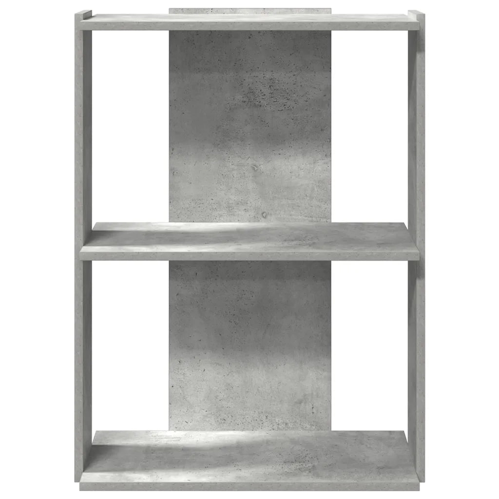 Libreria 3 Ripiani Grigio Cemento 60x30x80 cm Multistrato