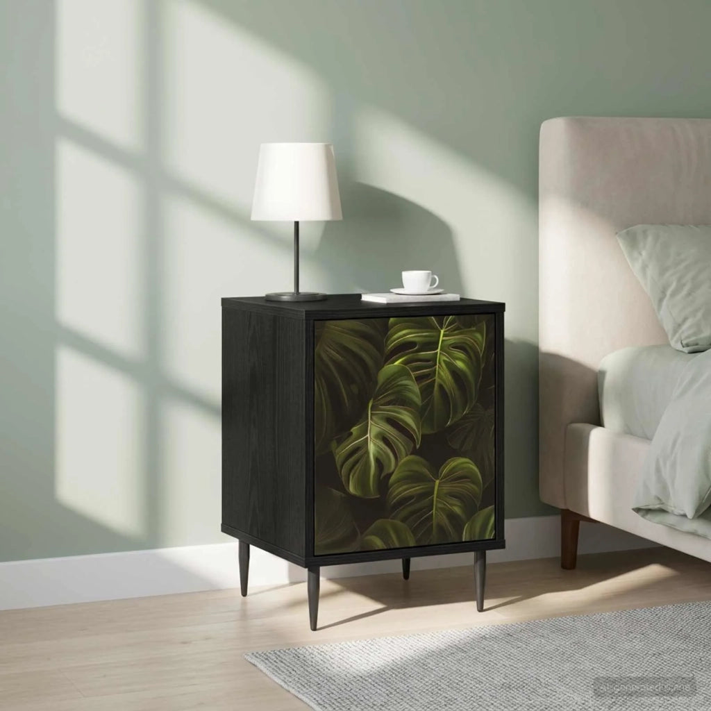 Armadio da Notte ELBURG 2 pz Rovere Nero 36 x 33 x 51 cm 8007238