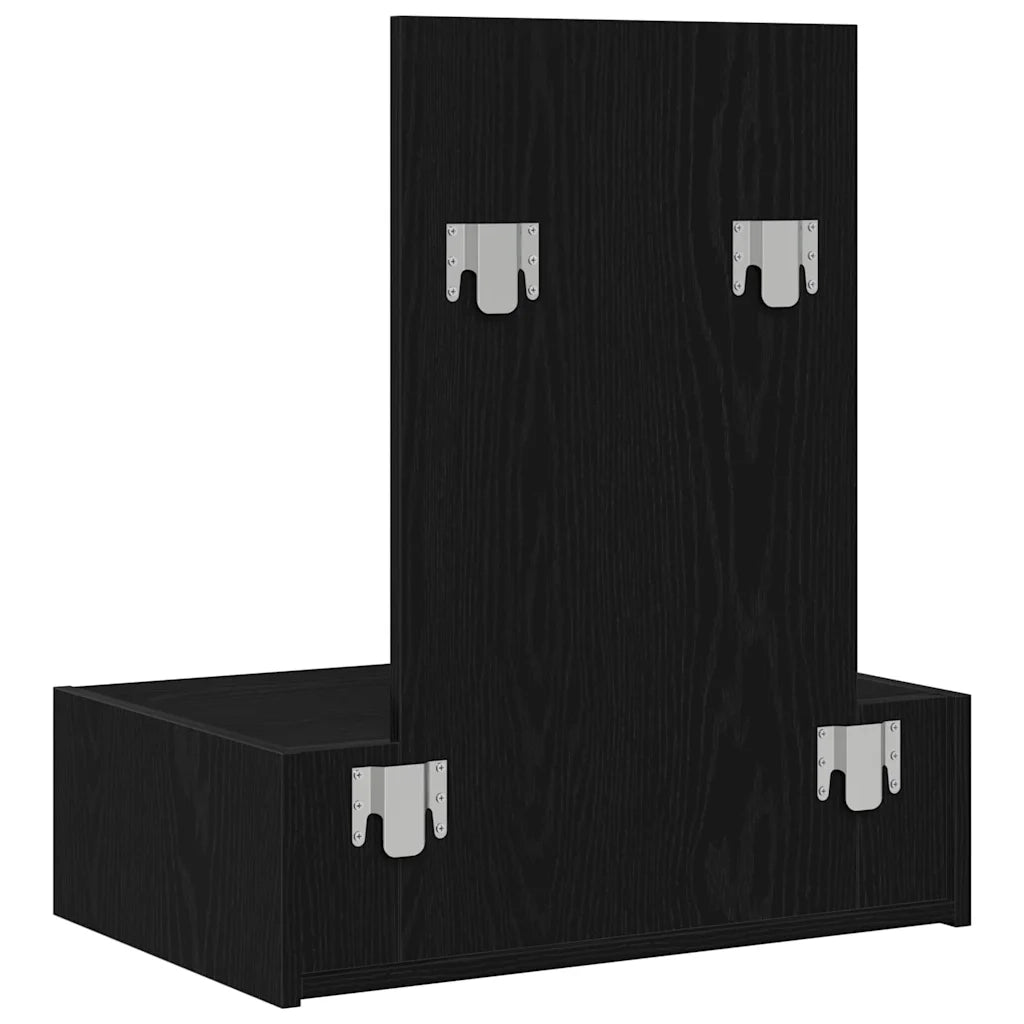 Toeletta | Tavolo da Trucco Nero 60 x 40 x 70 cm Legno multistrato