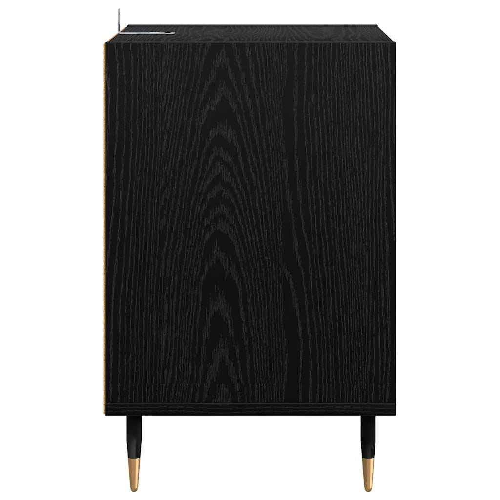 Mobile TV-Credenza per TV-Console TV Rovere Nero 100 x 35 x 55 cm Legno multistrato 575913