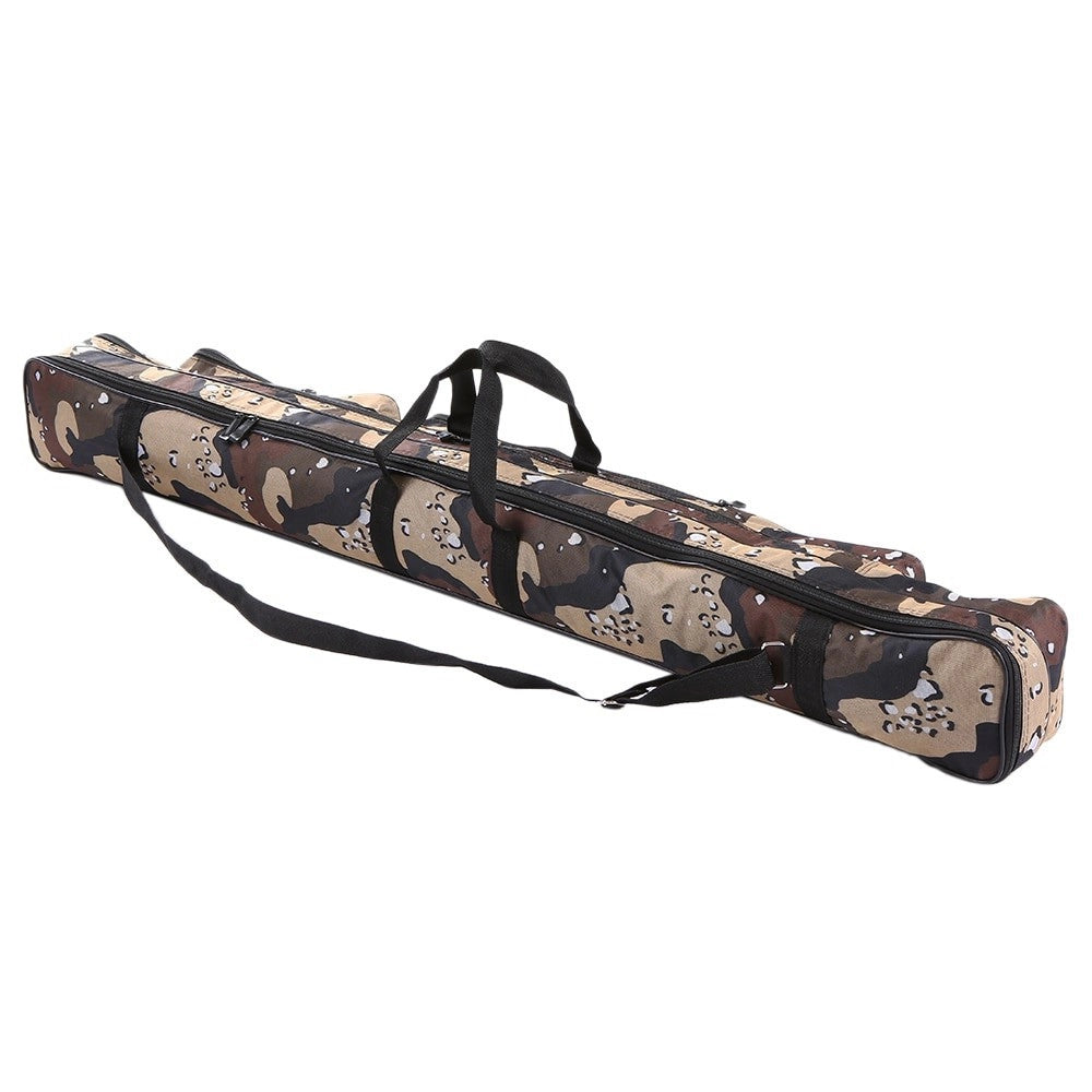 Trade Shop - Borsa Fodero Custodia Porta Canne Da Pesca 100cm Con 2 Scomparti Zip Pieghevole -