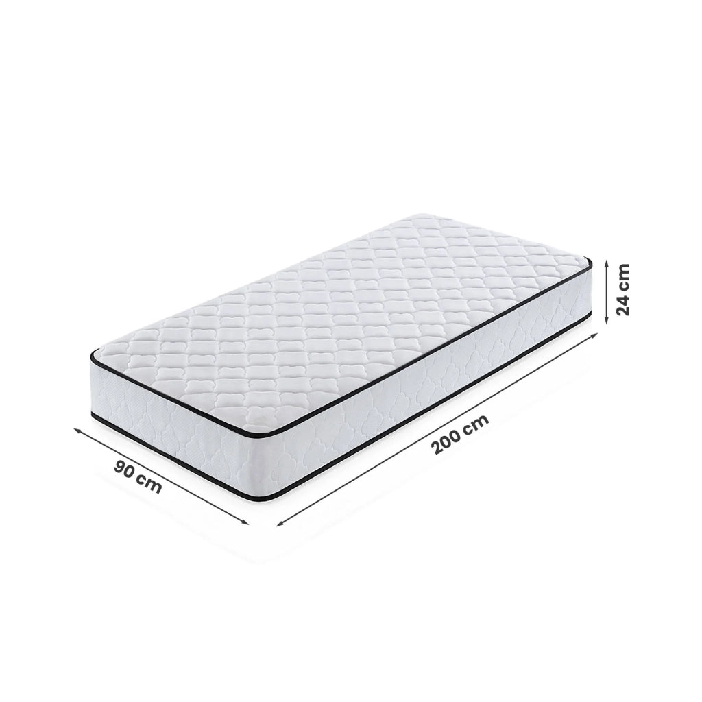 Materasso a molle insacchettate 7 zone con coprimaterasso incluso durezza H3 90x200 cm