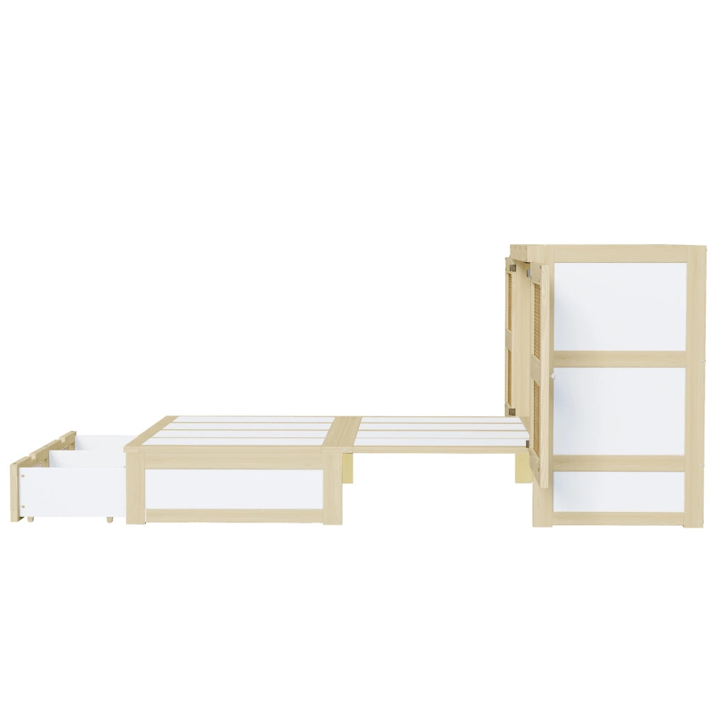 LETTO A SCOMPARSA 140x200 cm Legno colore naturale