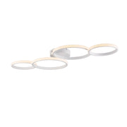 Plafoniera Moderna Hobart Plastica Bianco Led 40W Dimmerabile 3000-4000-6000K