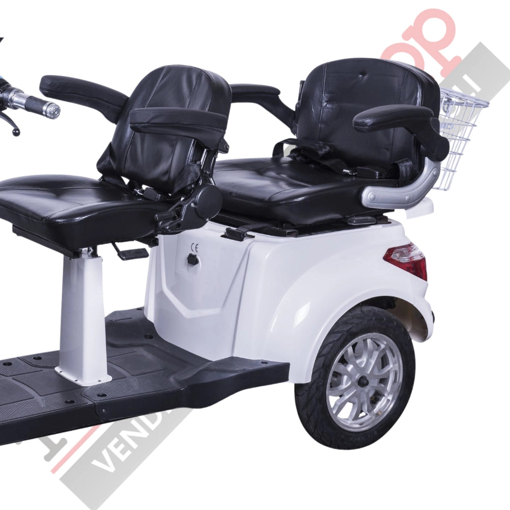 Scooter Z-TECH ZT-18 "TRILUX 3.0" 3 RUOTE 2 Posti Differenziale per Anziani-Bianco