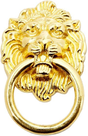 Decò 10 pezzi maniglia porta stile vintage con testa di leone metallo argento antico con inserto a volute metalliche