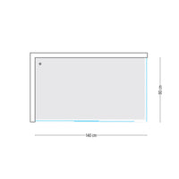 Ogomondo cabina doccia slide 2 lati cristallo temprato trasparente 140x80 + piatto doccia porcellana h6,5cm