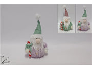 Decorazione Natalizia Babbo Natale con Bastoncino e Pelliccia 26 cm 2 Decori