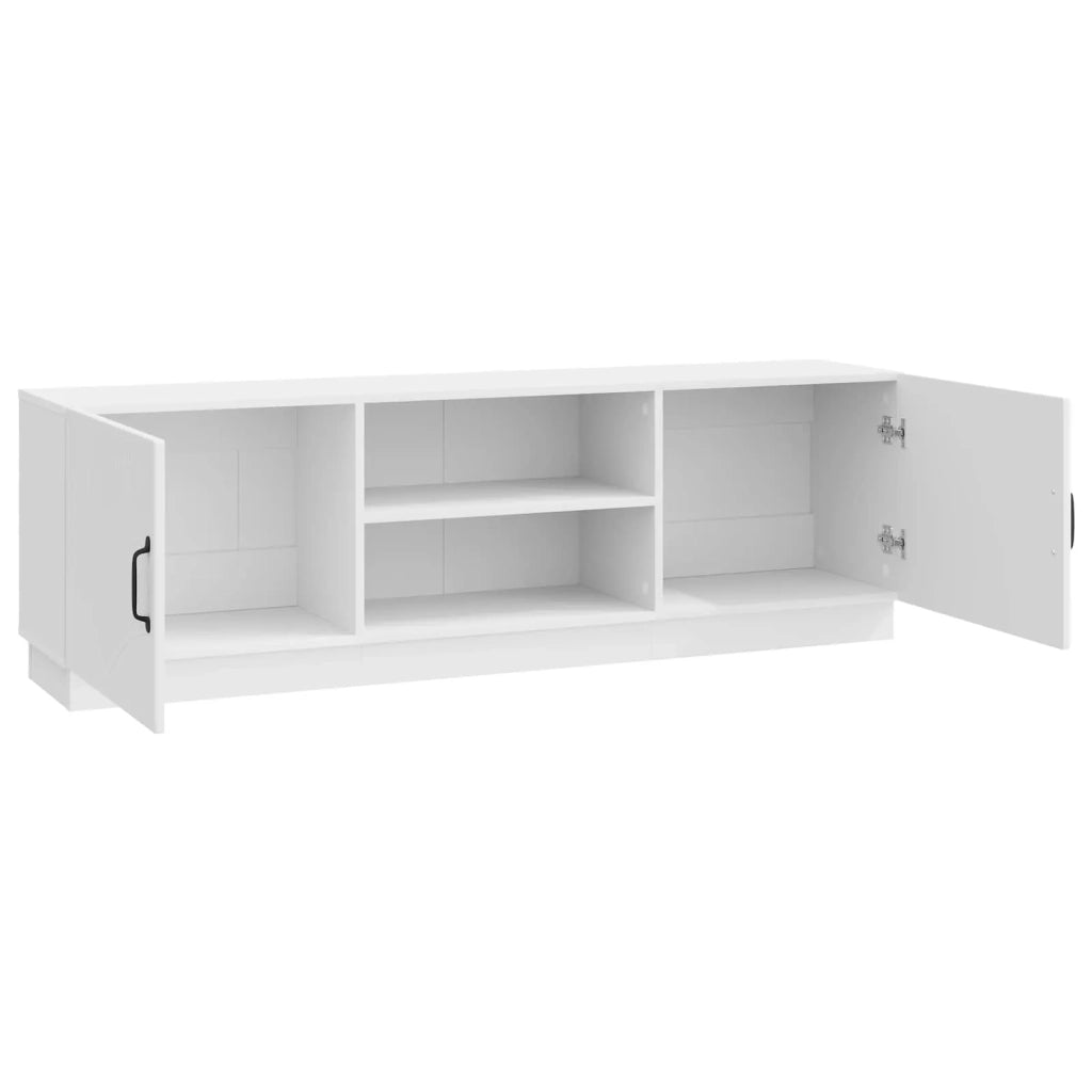 Mobile TV Bianco Lucido 150 x 31 x 47 cm Legno ingegnerizzato 895379