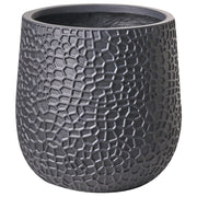 Vaso da fiori Nero Fioriera in fibra di argilla per uso interno ed esterno Rotonda 41 x 41 x 43 cm Decorativa Design moderno Soggiorno Giardino