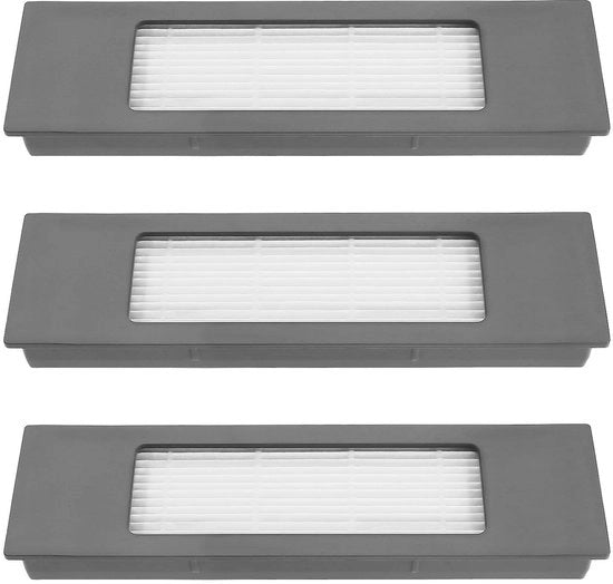 Filtro robot 3 pezzi - Compatibile con Ecovacs Deebot Ozmo 920/950/T8/N8 Serie - Materiale ecocompatibile in plastica - Dimensioni 162x47mm - Miglioramento della qualità dell'aria - Filtro per aspirapolvere