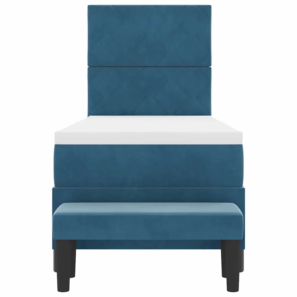 Letto a molle con testiera Blu scuro 200 x 80 cm Velluto 3344544