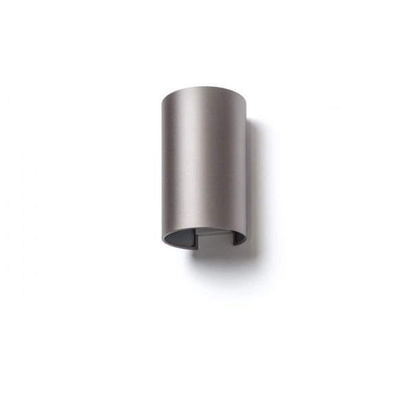 Lampada con Paralume RON W 15/25 da parete grigio piccione/PVC argento 230V E27 28W