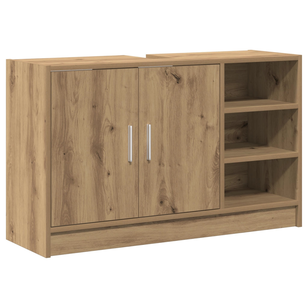 Mobile per Lavabo Rovere Artigianale 90x29x55 cm Legno Ingegnerizzato