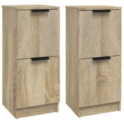 Credenze 2 pz | Madia | Buffet da pranzo | Armadio da pranzo Rovere Sonoma 30x30x70 cm in Legno Multistrato