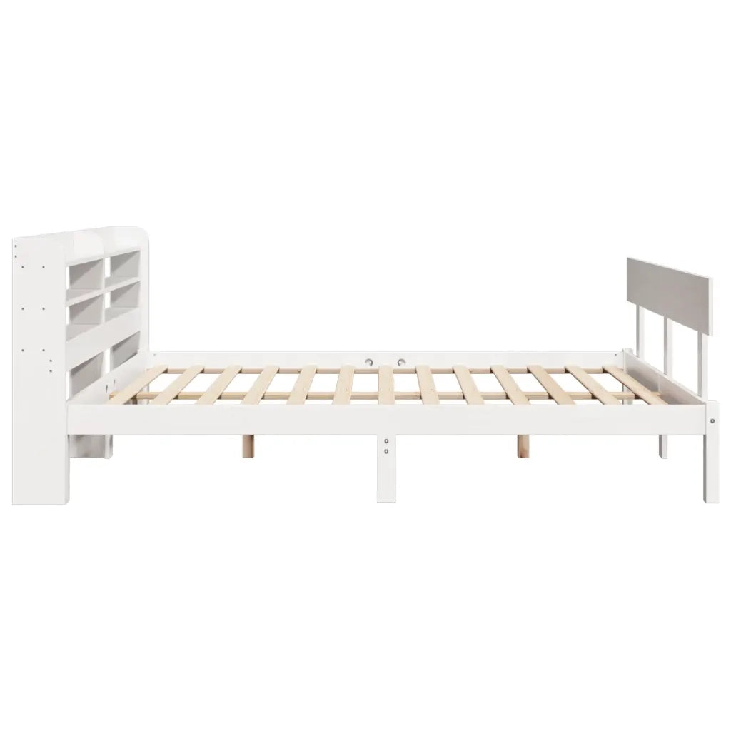 vidaXL Letto senza Materasso Bianco 135x190 cm Legno Massello di Pino