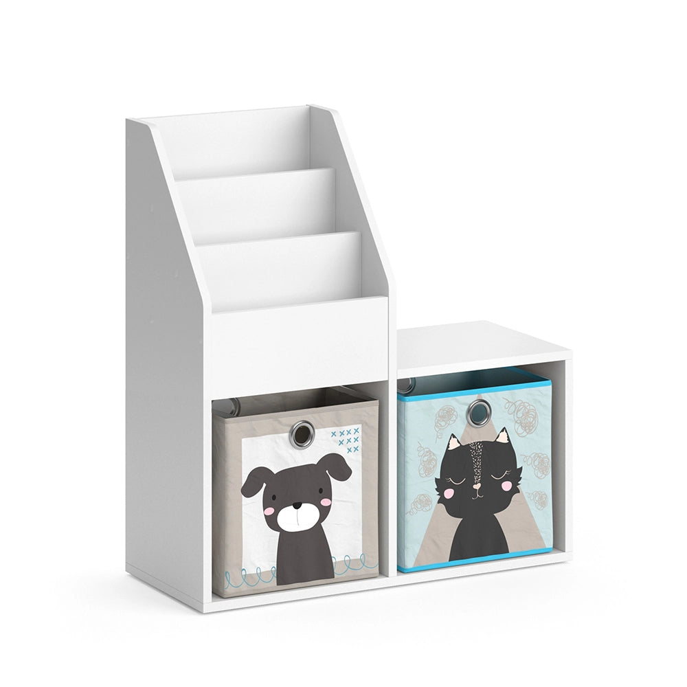 Vicco Libreria bambini Bianco 30.9 x 79 cm Mini, con 2 scatole pieghevoli opt.4