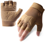 Mani esterne tattiche per uomo e donna - Mani esterne senza dita - Mani esterne per bicicletta - Adatte per sport all'aperto, motocicletta, bicicletta, allenamento, airsoft, tiro, caccia, camminata (L)