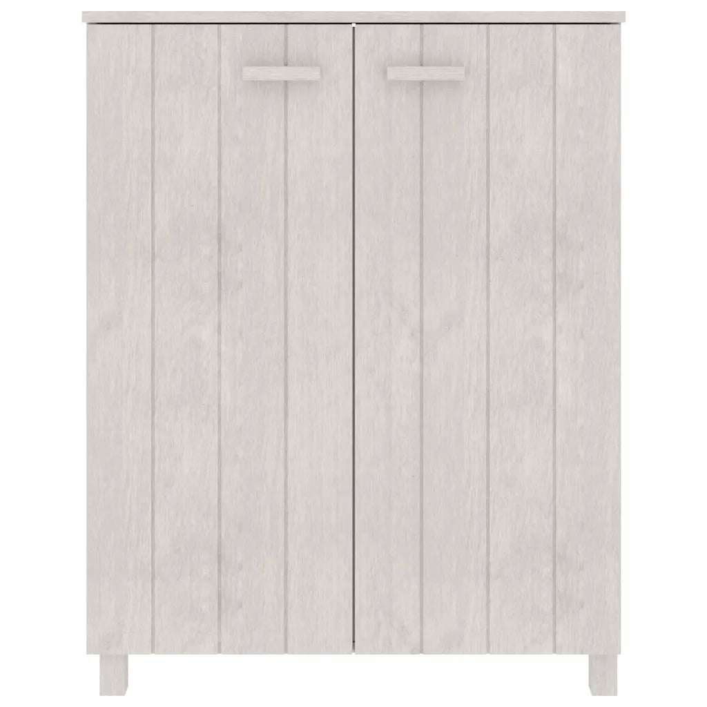 Scarpiera Bianca 85x40x108 cm in Legno Massello di Pino