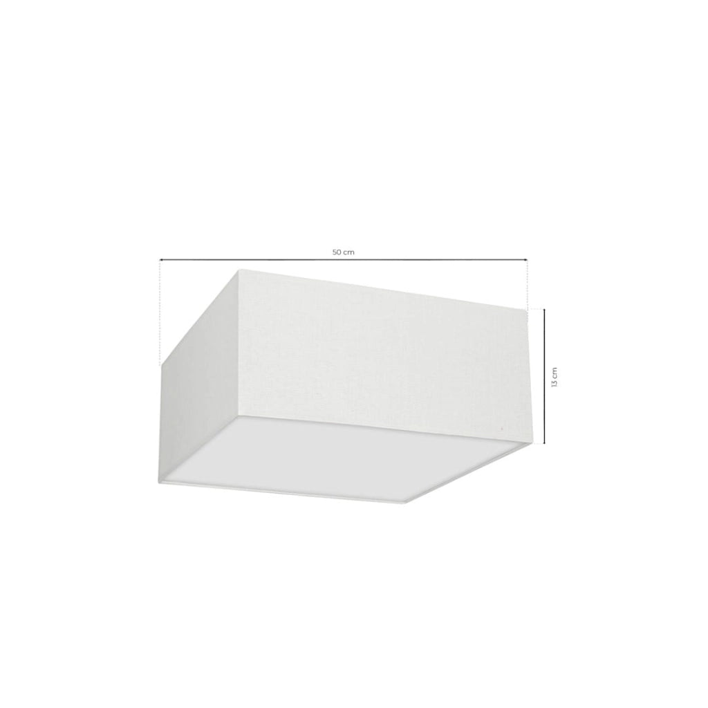 Plafoniera soffitto quadrata Milagro Albion bianca 3xE27 50cm