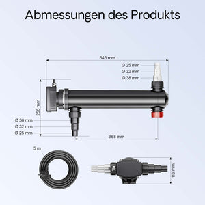 CUV-336 Chiarificatore acqua per laghetti 36W Sterilizzatore UVC