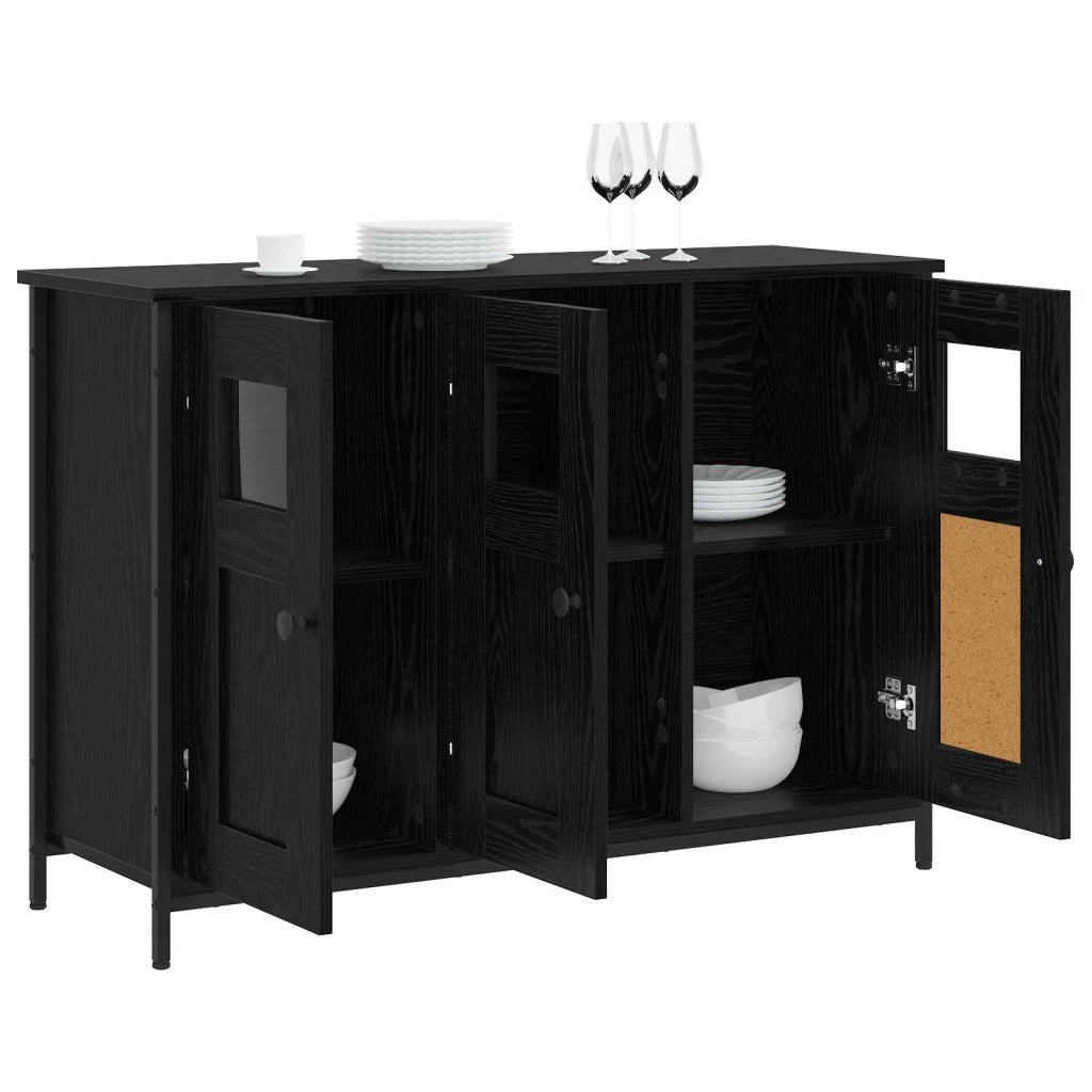Credenza Rovere Nero 100 x 35 x 70 cm Legno ingegnerizzato 8010906