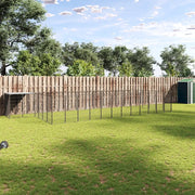 Gabbia per Cani Nera 26,62 m² in Acciaio 3082217