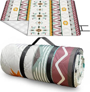 Tenda da picnic 200 x 200 cm - Coperta da spiaggia boho - Resistente al vento e trasportabile - Lavabile - Ideale per spiaggia, BBQ, parco, escursioni e viaggi