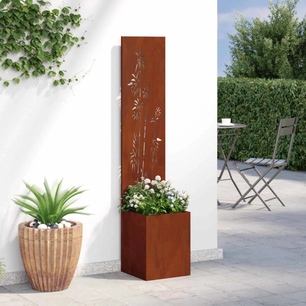 Schermo per privacy in giardino Ruggine 32 x 32 x 150 cm 876384