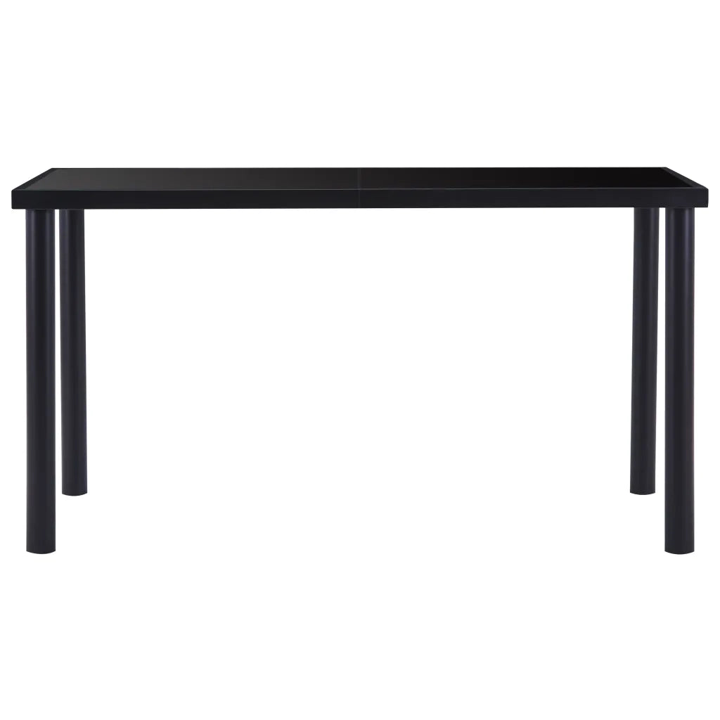Tavolo da Pranzo Nero 140x70x75 cm in Vetro Temperato 281853