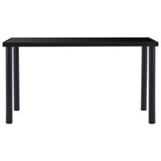 Tavolo da Pranzo Nero 140x70x75 cm in Vetro Temperato 281853