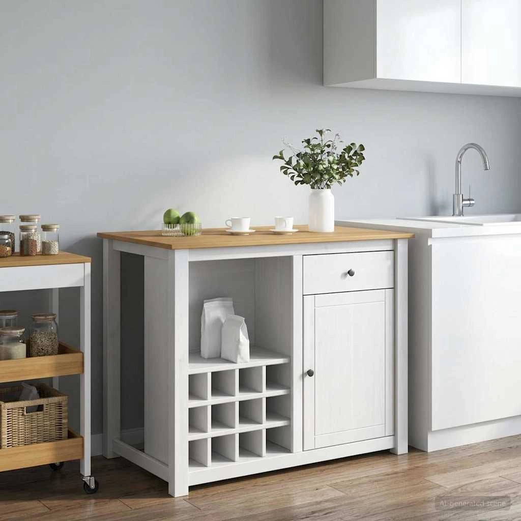Set isola da cucina 2 pz PANAMA Bianco e Cera di Miele 3425393