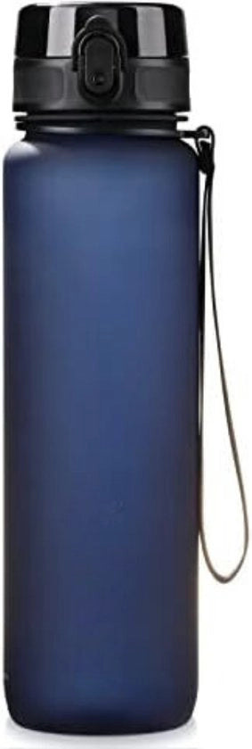Bidone da 1 Litro - 1 litro di Waterfles - Bidone da 1000 ml - 1 litro di Drinfkles - Colore Donkerblauw