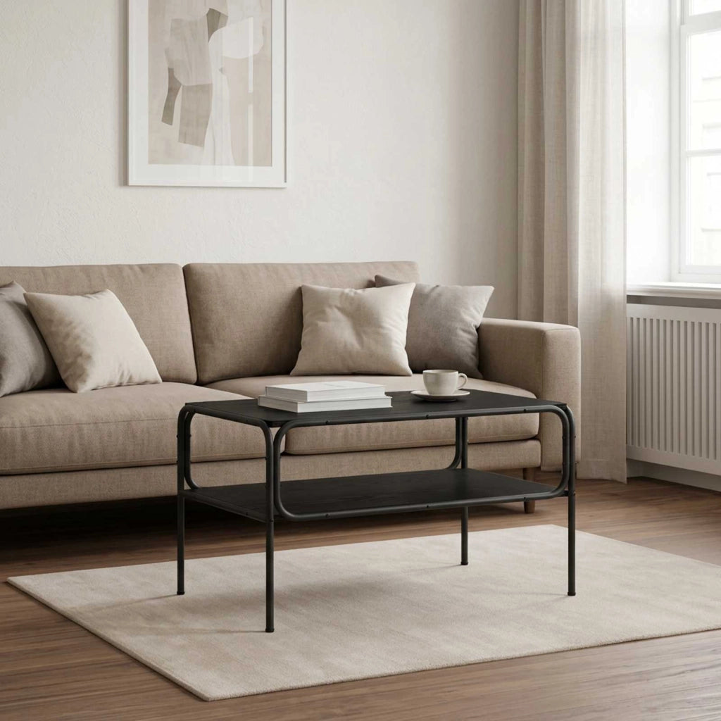 Tavolo laterale Rovere Nero 100 x 50 x 46 cm 8013626