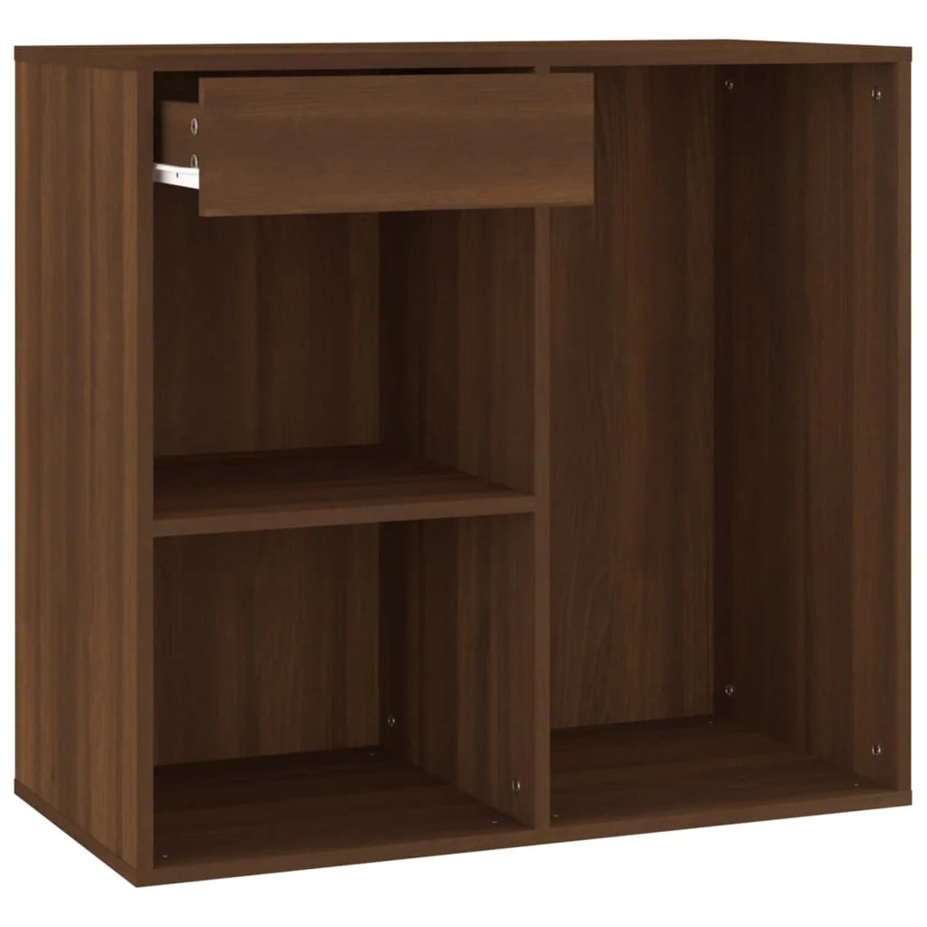 Toeletta tavolo da trucco di design mobili per camera da letto 60 x 40 x 140 cm con illuminazione a LED e armadietti rovere legno ingegnerizzato marrone 02_0006374