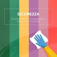 Set Costruzioni Morbide per Bambini 1-3 Anni da 6 Pezzi in PU ed EPE Multicolore