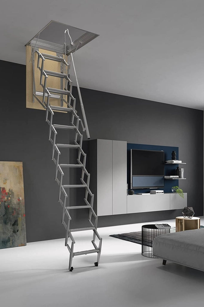 SCALA RETRATTILE A PANTOGRAFO PER SOFFITTA 45X90 H300 IN ACCIAIO SCARI PANTO