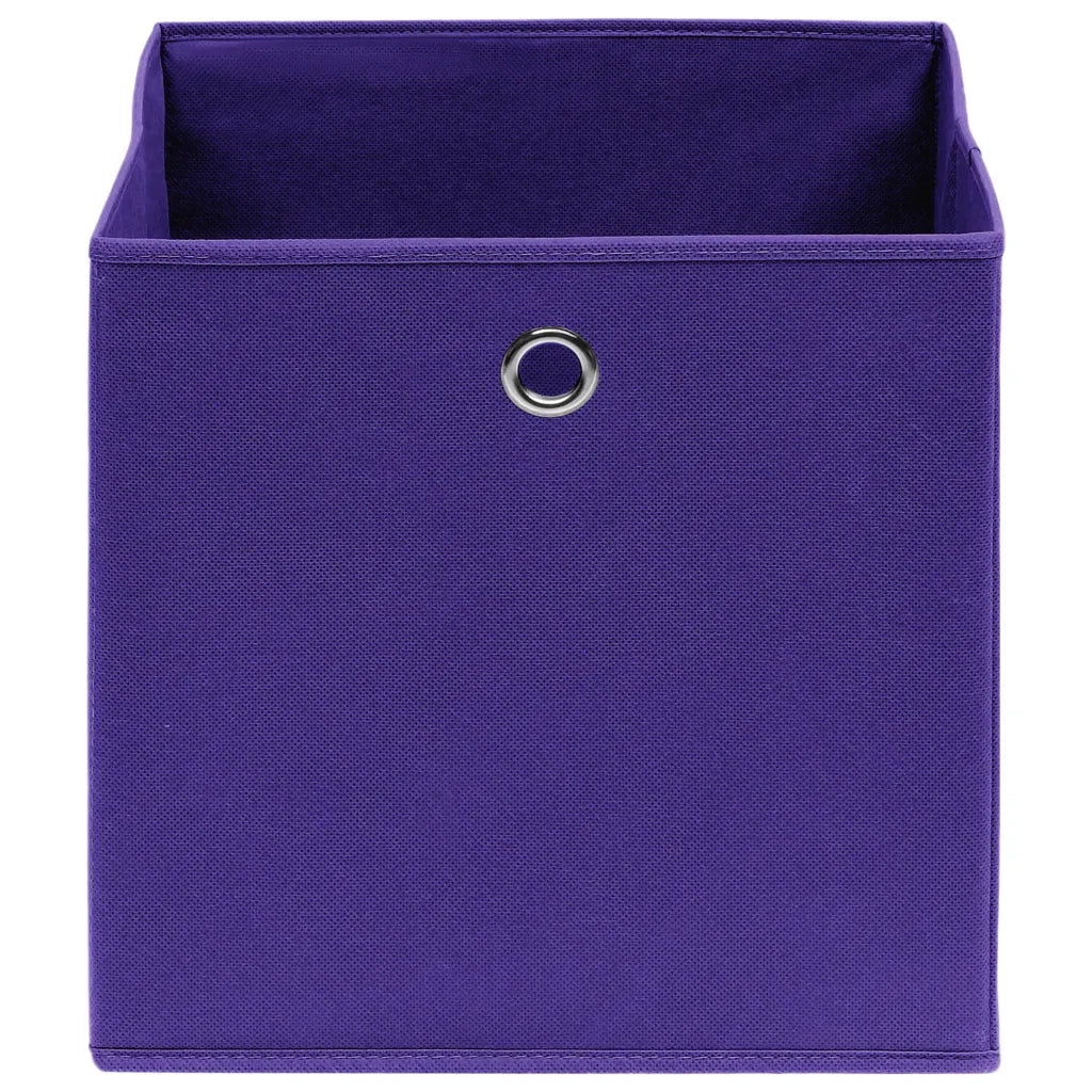 Scatole Portaoggetti 10pz Viola 32x32x32 cm Tessuto 288355