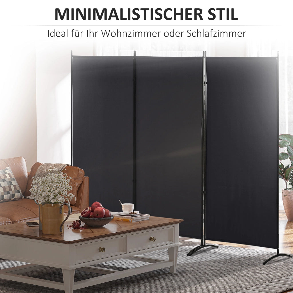 Libreria Divisorio Scaffale ¨C Zephmum ¨C Nero Metallico 3 Pezzi