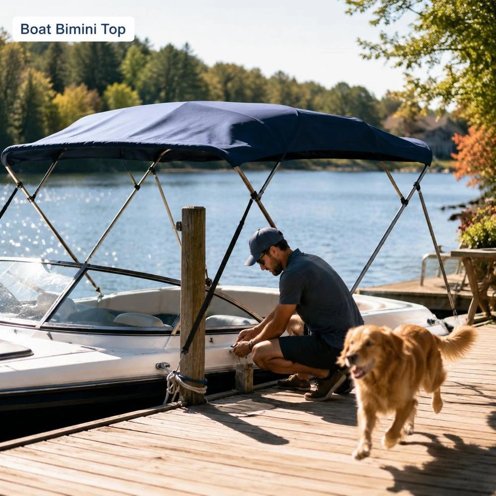 4-Bow Bimini Top Blue 243x210x137 Cm