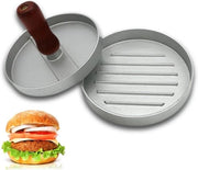 Hamburgerpers con rivestimento antitrasferimento di alluminio fuso per BBQ - geometria per hamburger di carne di manzo ripieno